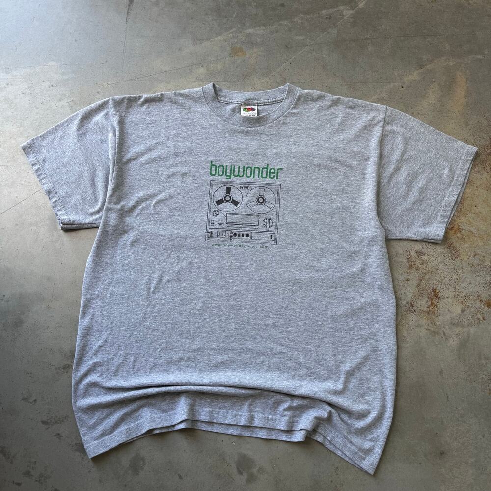 Vintage Y2K Boy Wonder DJ Techno Music Promo Retro Graphic T-shirt Size XL